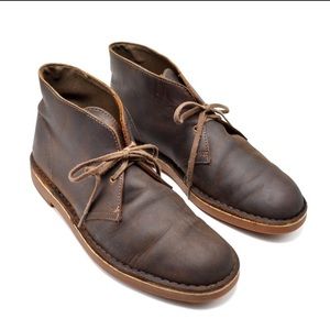 CLARKS Bushacre Leather Chukka Boots Size 12